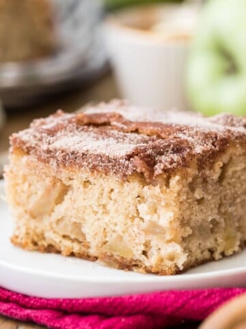 apple cake on white plate