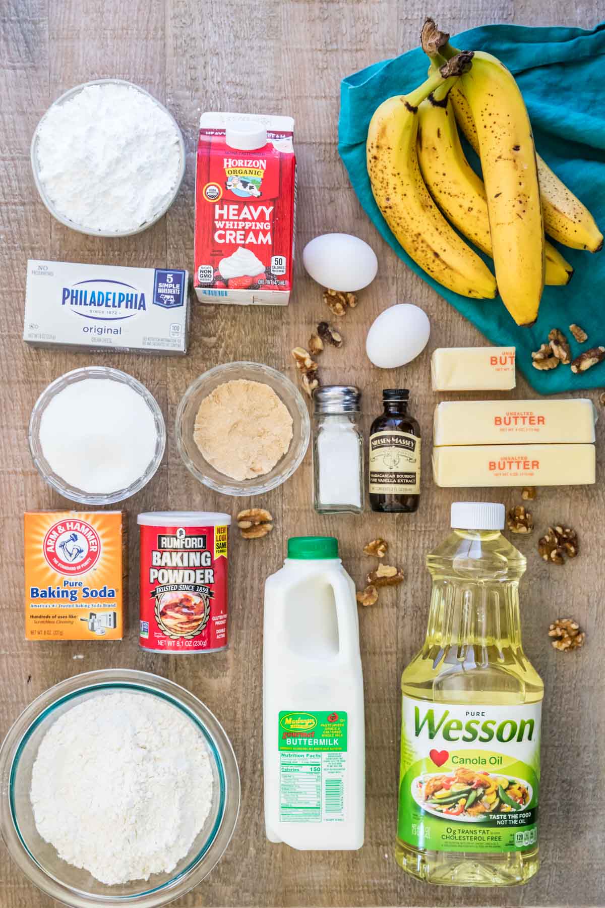 Banana cake ingredients