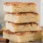 stack of snickerdoodle blondies on marble