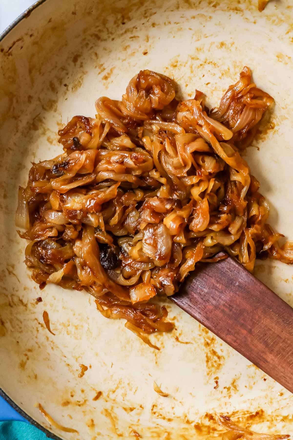 caramelized onions in a skillet