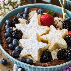Dessert Bowl with star shapes and berries