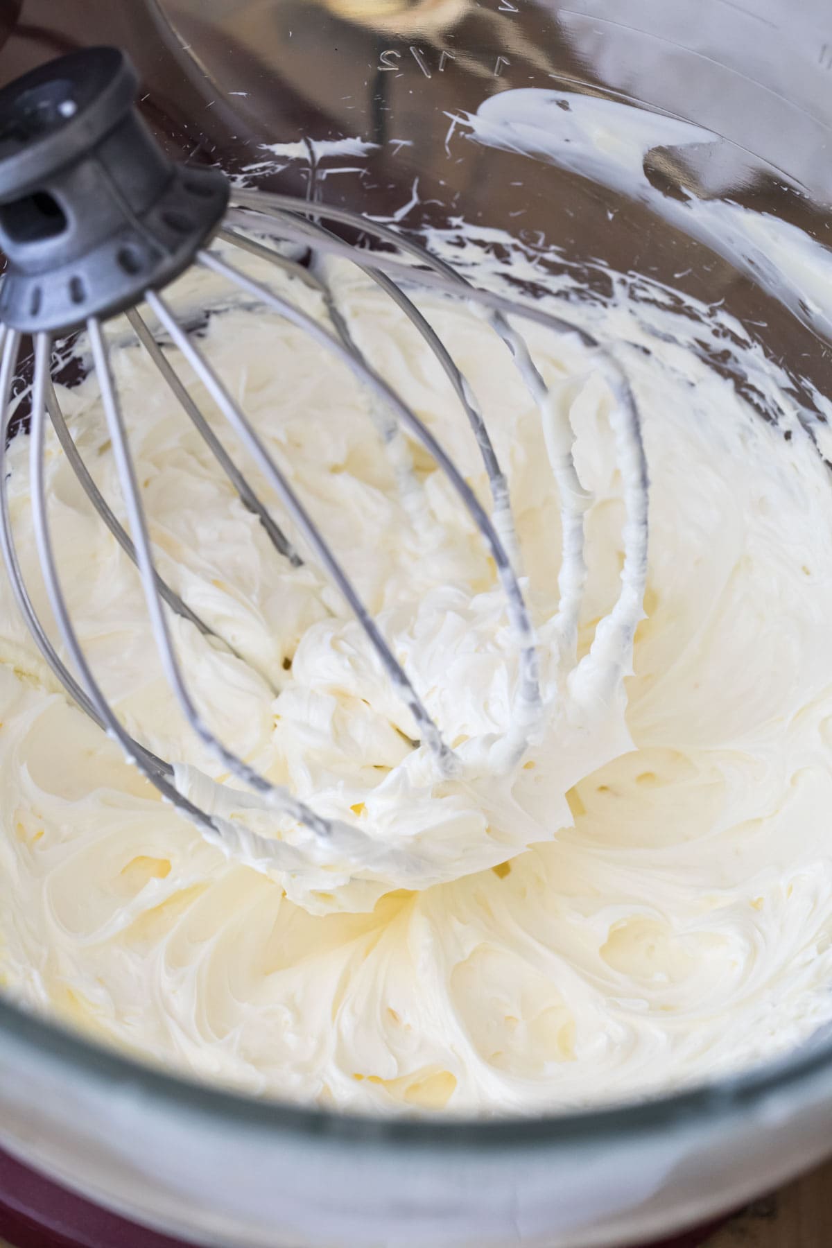 creamed butter in mixer bowl