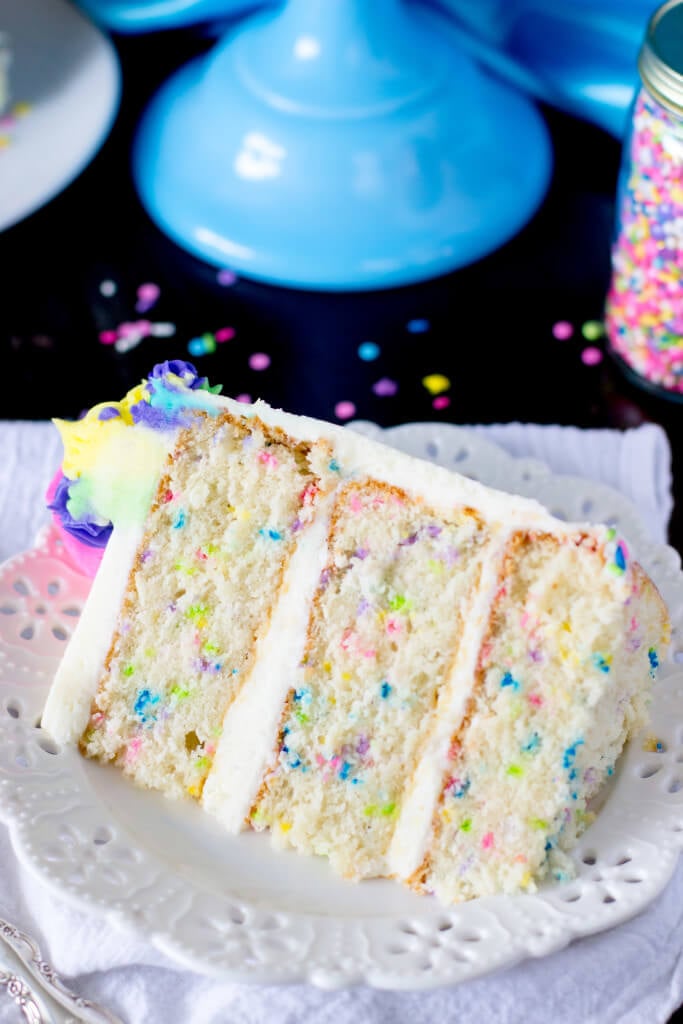 Funfetti Cake from Scratch! This cake is perfection!