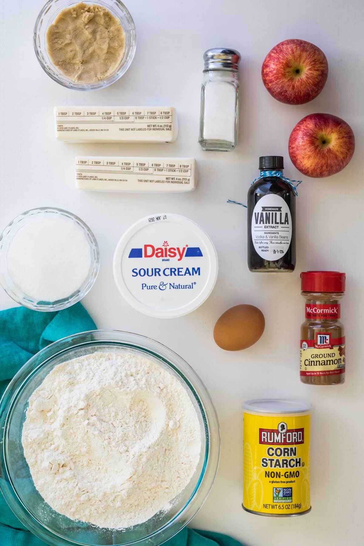 Ingredients for hand pies recipe