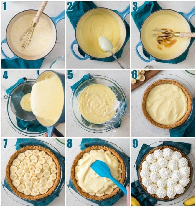 How to make Banana Cream Pie: 9 step-by-step photos