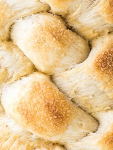 close up of sweet bread braid
